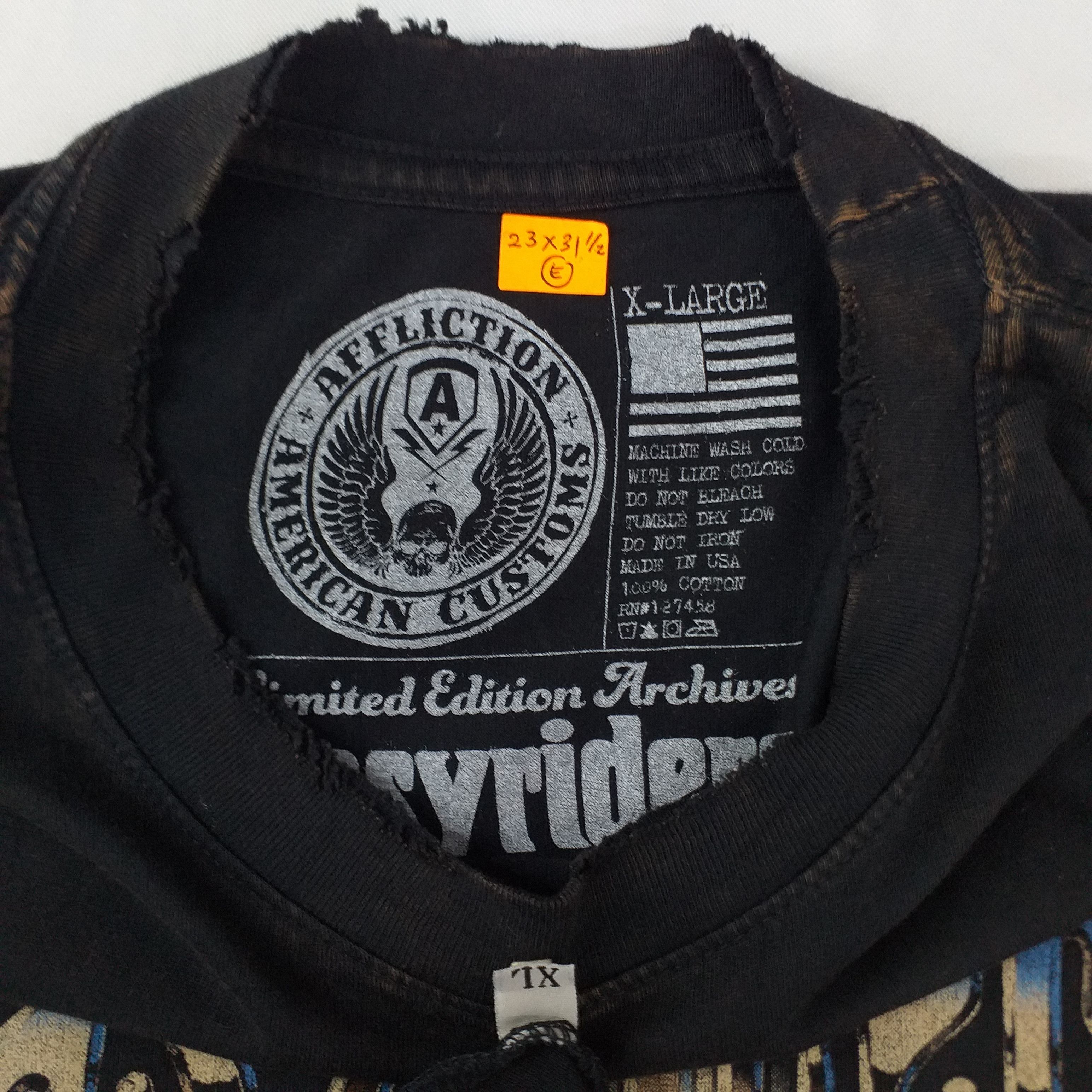 Japanese Brand Affliction Easy Rider Xlarge Tshirt -E105 Size US XL / EU 56 / 4 - 4 Thumbnail