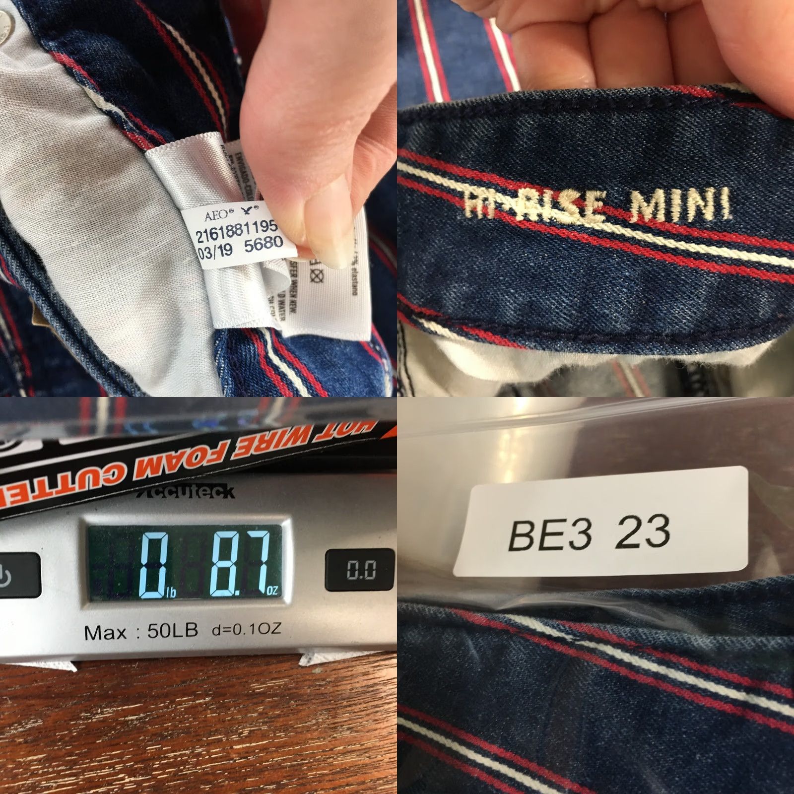 American Eagle Outfitters American Eagle Outfitters Skirt Womens 4 A-Line Denim Zip Blue Striped Short 29x14 Size 27" / US 4 / IT 40 - 11 Thumbnail