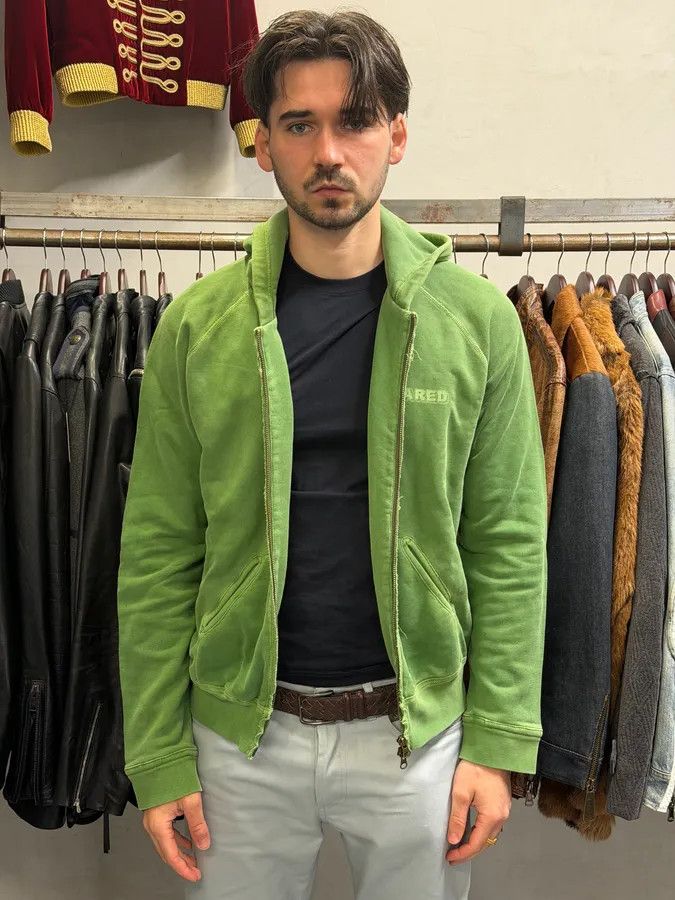 Dsquared2 FW2007 Dsquared2 Green Logo Zip-Up Hoodie Size US L / EU 52-54 / 3 - 2 Thumbnail