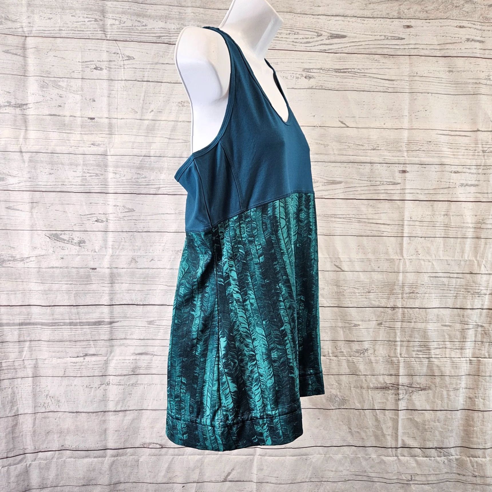 Vintage Aspire Tank Top Womens L Blue Teal Racerback Scoop Neck Shirt Sleeveless Activewear Womens togs Size L / US 10 / IT 46 - 3 Thumbnail
