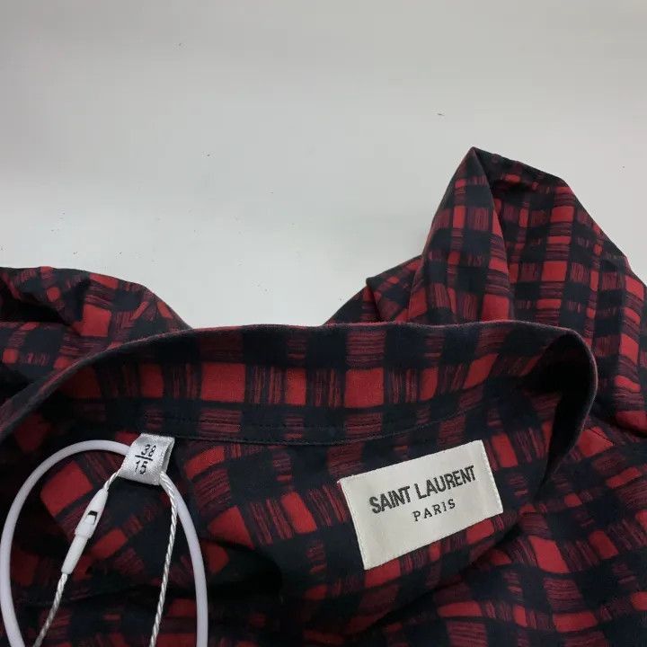 Saint Laurent Paris Yves Saint Laurent Red Checked Casual Shirt-2507 Size US M / EU 48-50 / 2 - 3 Thumbnail