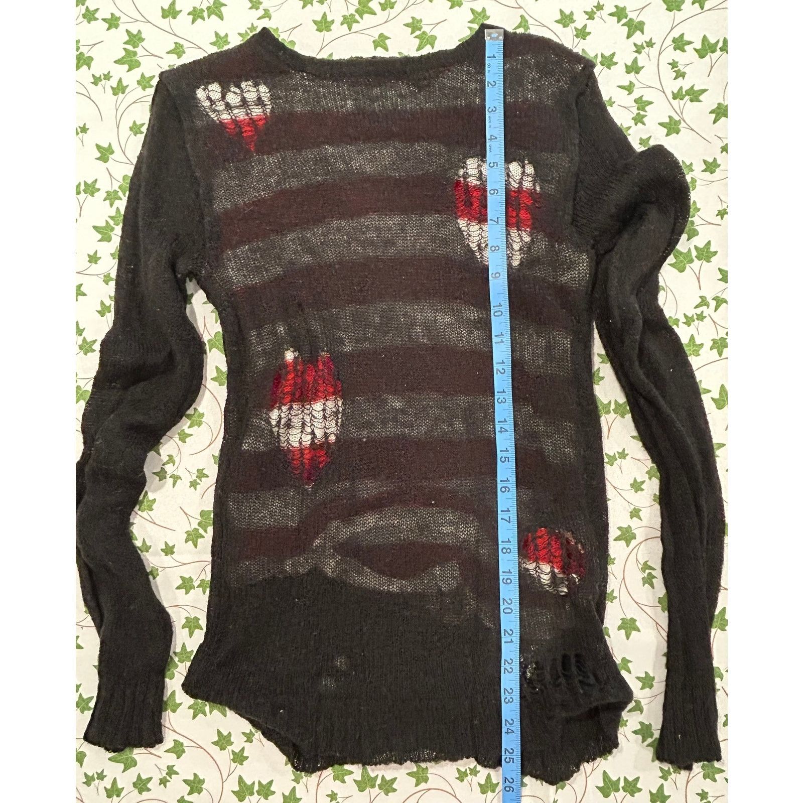 Tripp NYC x Joan Jett Collab Distressed Knit- Size M