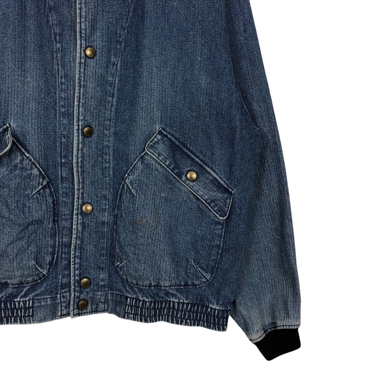 Japanese Brand 📌Vintage Denim Bomber Jacket Worker Big Born Issey Miyake Size US L / EU 52-54 / 3 - 6 Thumbnail