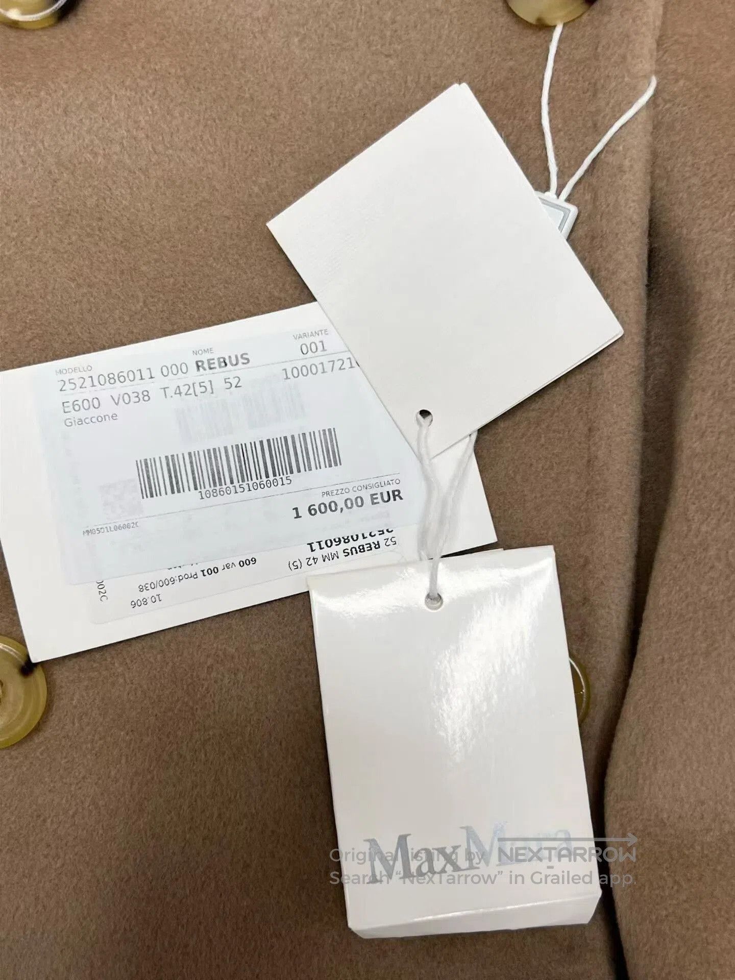 Max Mara Maxmara Double-Breasted Coat with Tags. Size M / US 6-8 / IT 42-44 - 4 Thumbnail