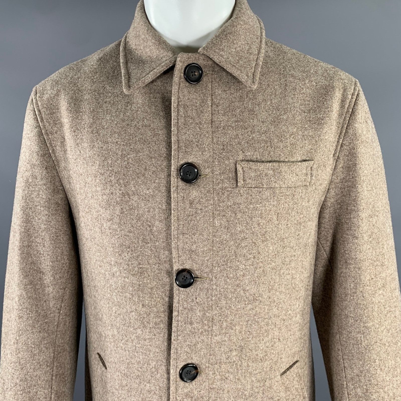 Oliver Spencer OLIVER SPENCER Size M Brown Wool Car Coat Size US M / EU 48-50 / 2 - 2 Thumbnail