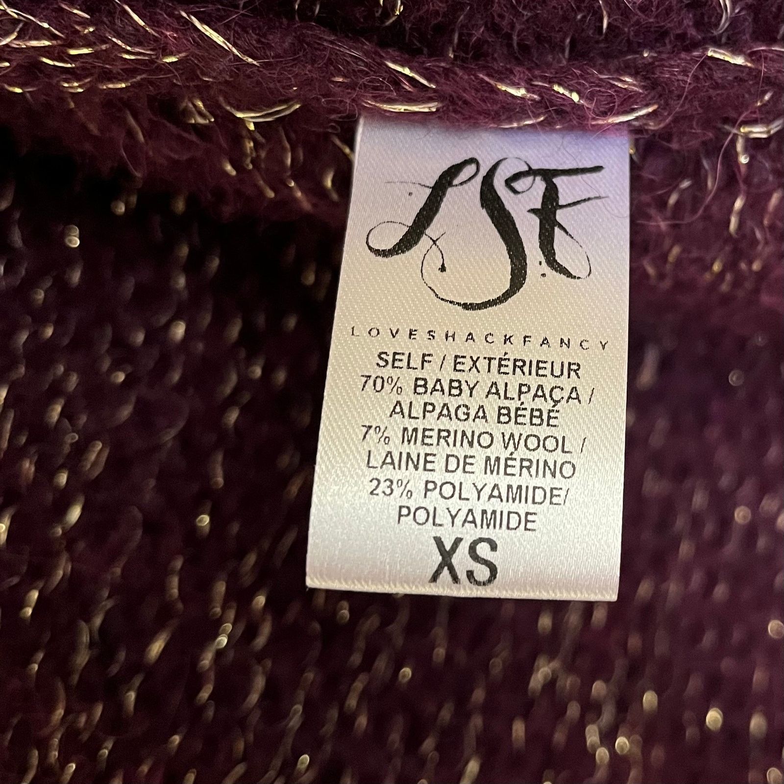 LoveShackFancy LoveShackFancy Tassel Shawl Baby Alpaca Cardigan Sweater Size XS / US 0-2 / IT 36-38 - 4 Thumbnail