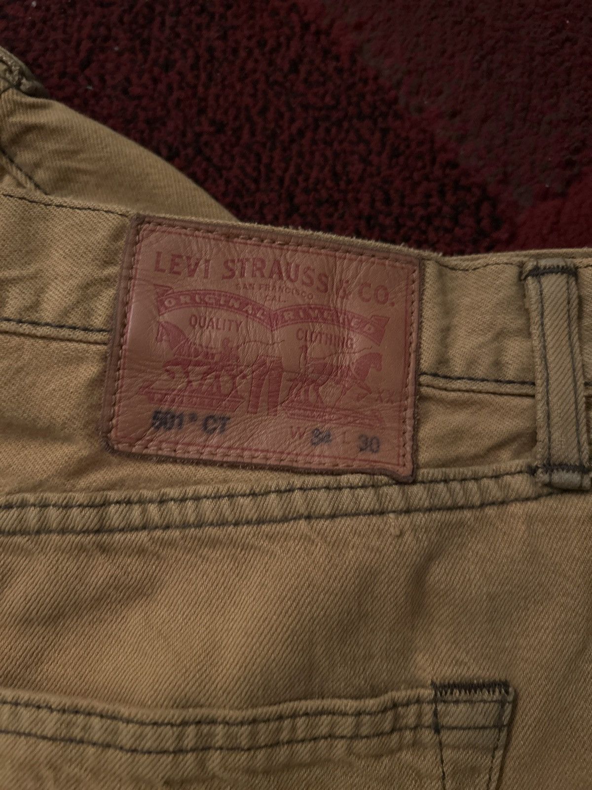 Levi's Levi Strauss & Co. Yellow Denim 501s Size US 34 / EU 50 - 3 Thumbnail