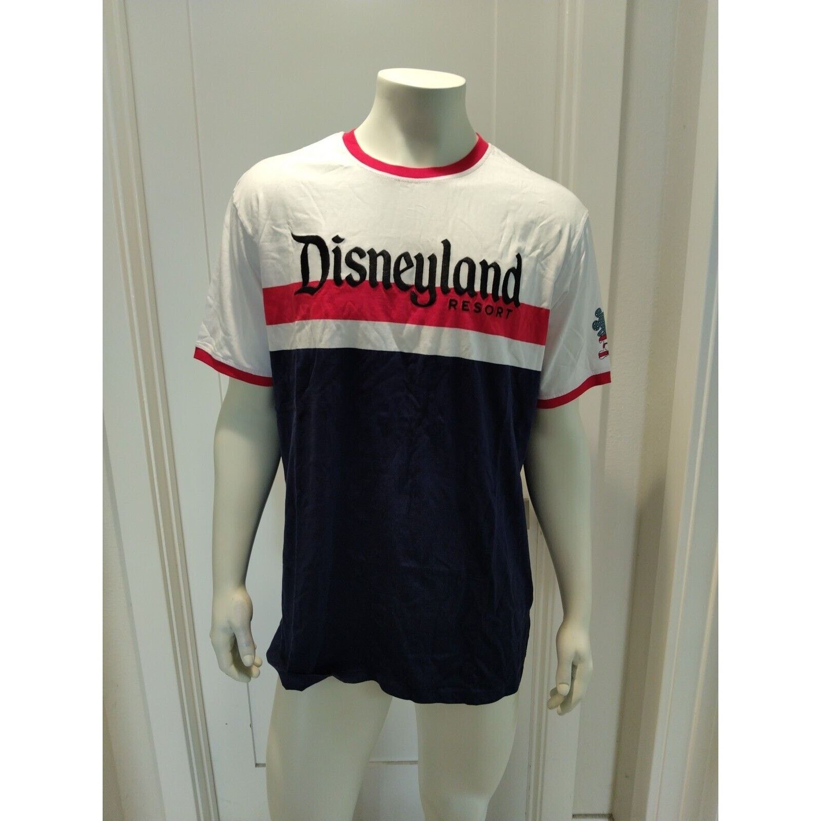 Disney NWT !! Disneys Embroidered "Disneyland Resorts" Retro Ringer Size US XL / EU 56 / 4 - 4 Thumbnail
