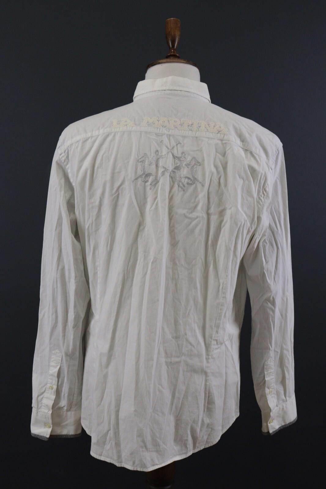 OVER THE STRiPES La Martina Buenos Aires White Dress Shirt 18 / 45 / XXL Size US XXL / EU 58 / 5 - 7 Thumbnail