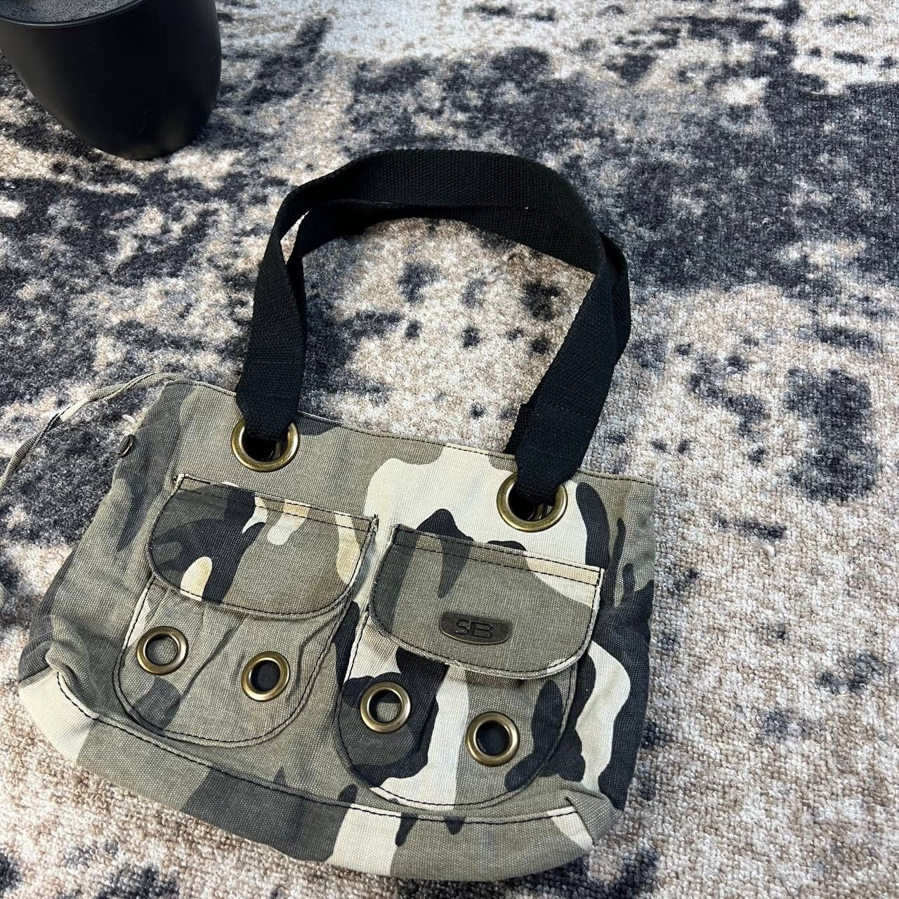 Japanese Brand Japanese Y2K Style Camo Mini Bag Streetwear 90s Size ONE SIZE - 3 Thumbnail