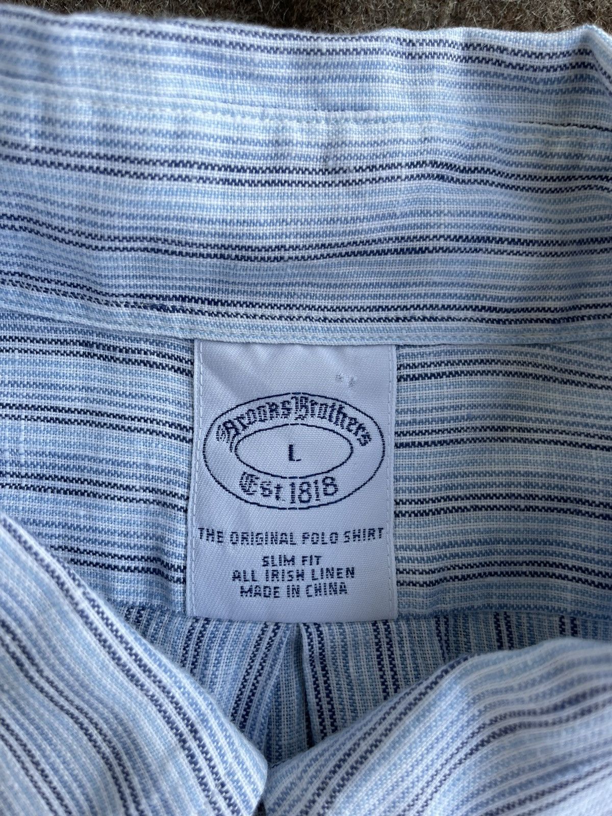 Brooks Brothers Brooks Brothers Linen Shirt Size US L / EU 52-54 / 3 - 6 Thumbnail