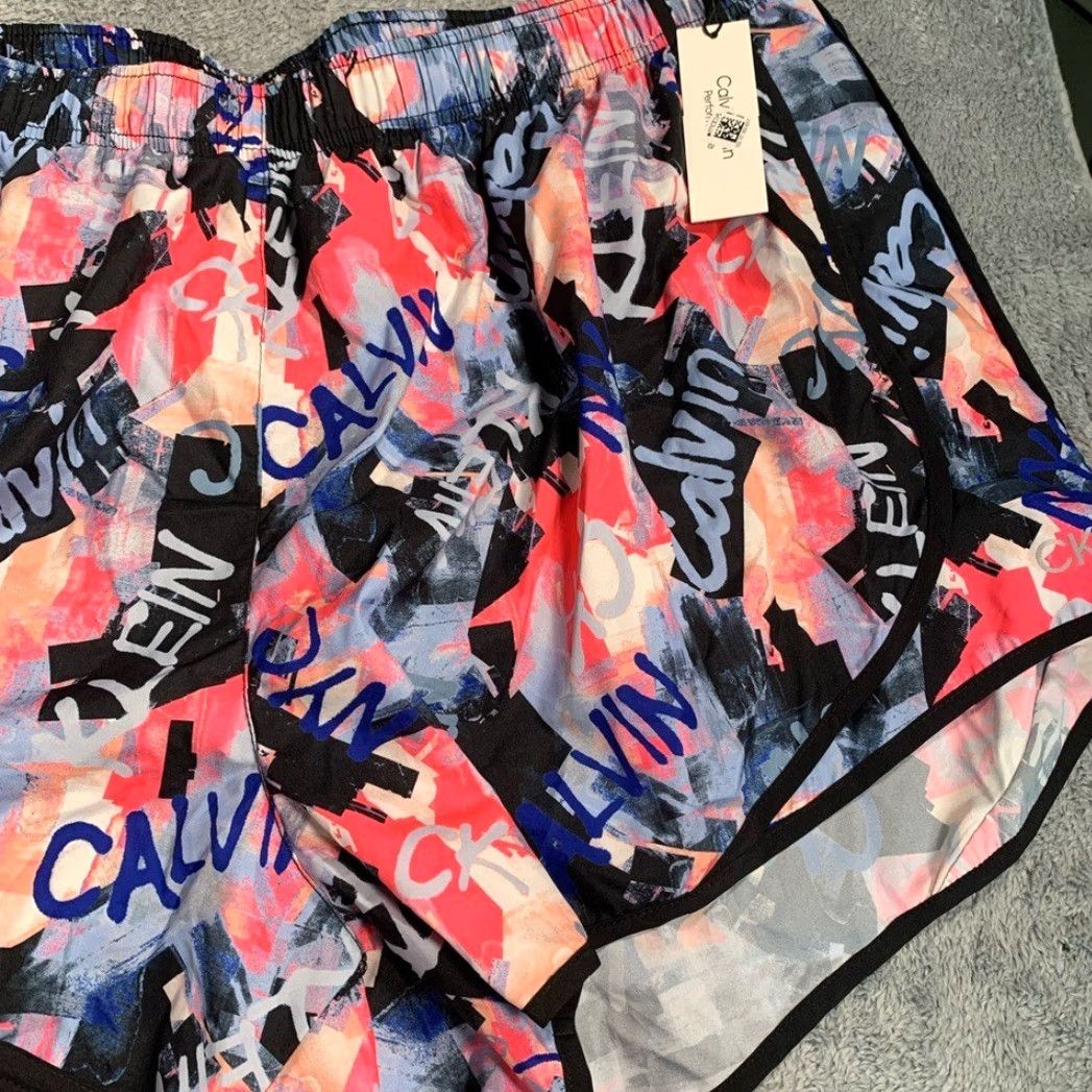 Calvin Klein Calvin Klein Women's Athletic Shorts Pink Black 3XL Plus Athletic Womens Size 40" / US 18 - 3 Thumbnail