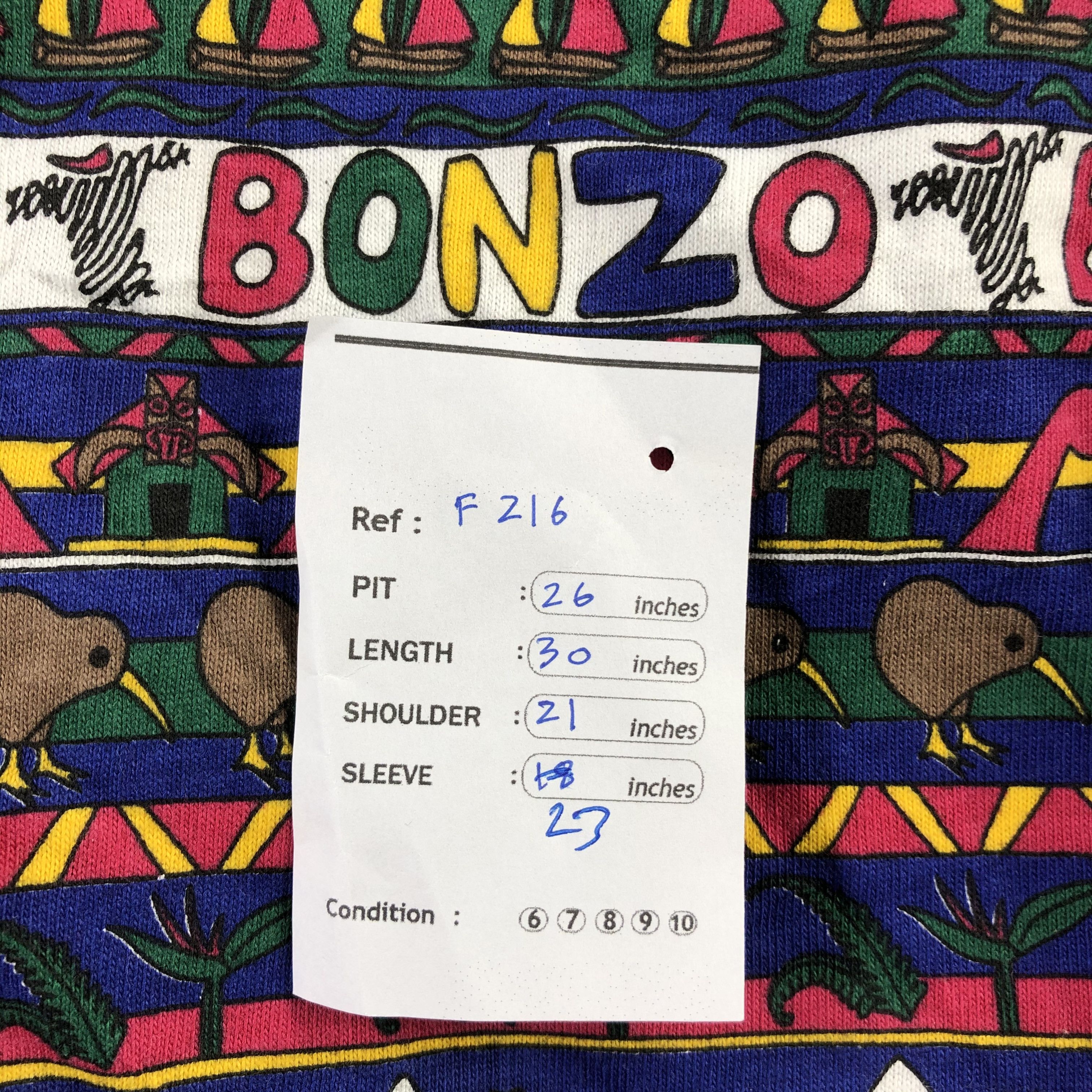 Vintage Bonzo Crazy All Over Print Pullover Hoodie F216 Size US L / EU 52-54 / 3 - 7 Thumbnail