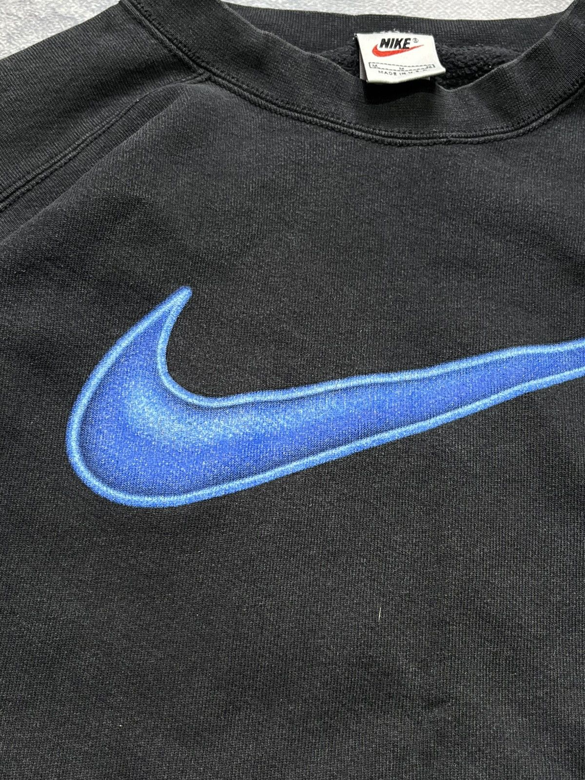 Nike Vintage Nike Sweatshirt 90s Big Central Logo Size US M / EU 48-50 / 2 - 2 Thumbnail