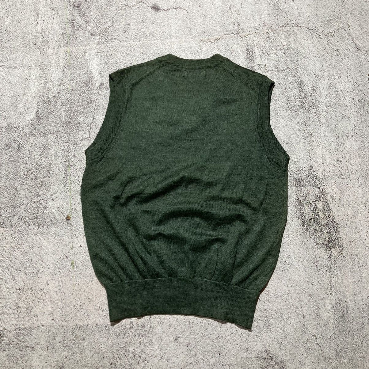Burberry 1990s Burberrys Small Logo Knit Vest Green Forest Luxury Size US M / EU 48-50 / 2 - 8 Thumbnail