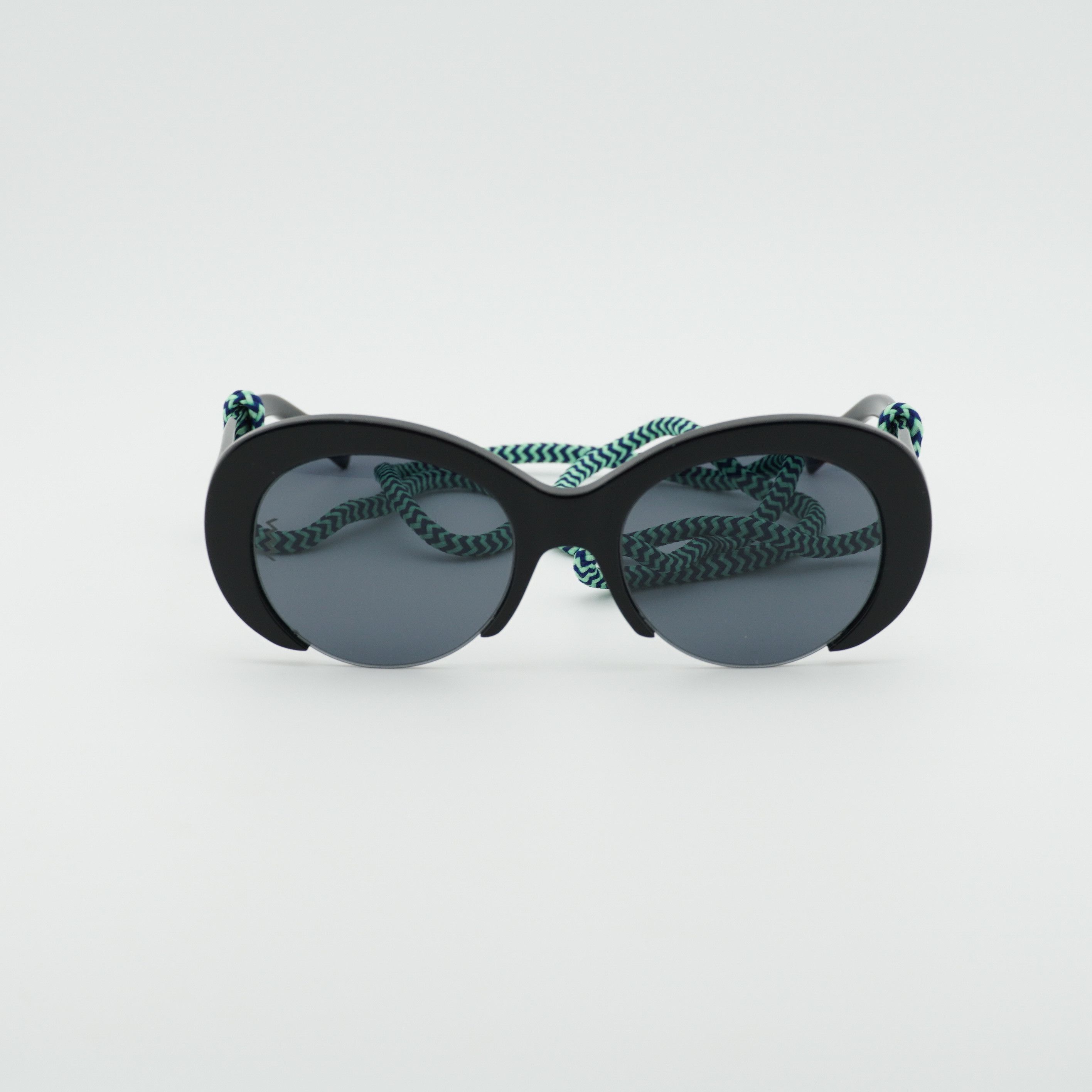 Missoni M Missoni MMI 0071/S 0807 IR Sunglasses Black Round Frame Size ONE SIZE - 6 Thumbnail