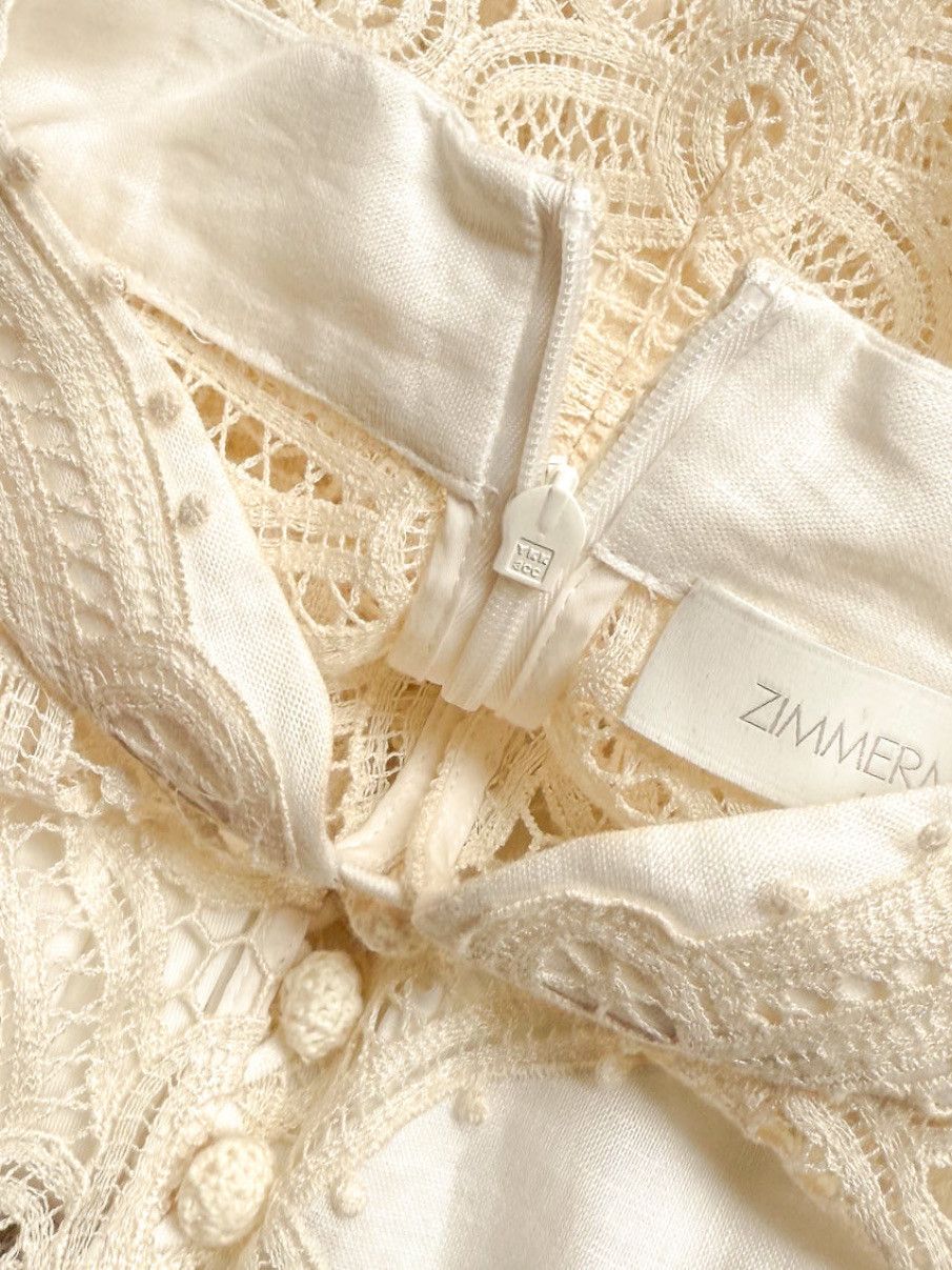 Zimmermann Zimmermann Crocheted Embroidered Tiggy Shirt Dress - Size 3 Size L / US 10 / IT 46 - 13 Thumbnail