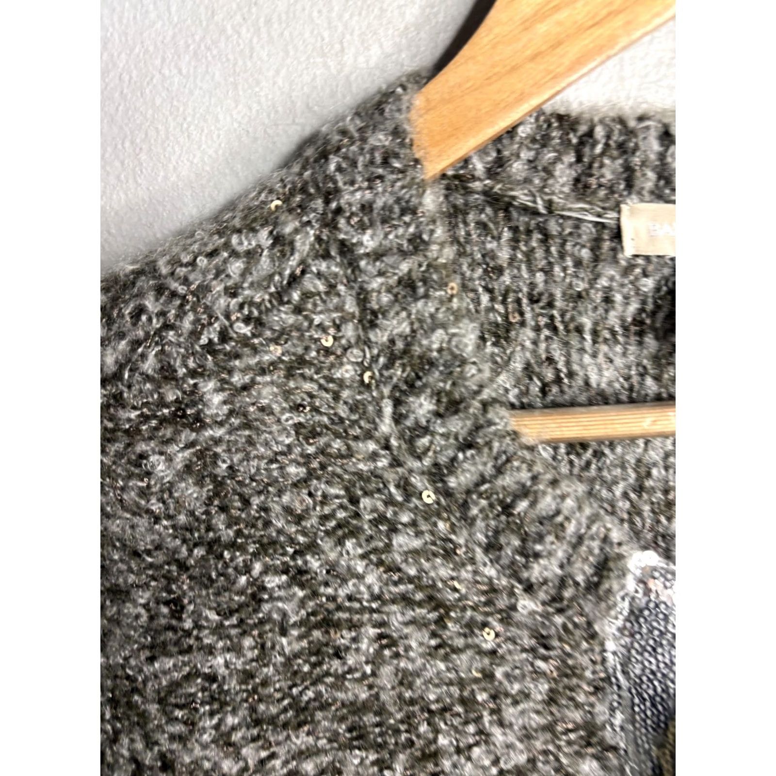Banana Republic Banana Republic Sweater Cardigan Womens XS Gray Open Knit Sequin Pockets Casual Party/Cocktail Knit Style Sparkle 90s Size XS / US 0-2 / IT 36-38 - 3 Thumbnail