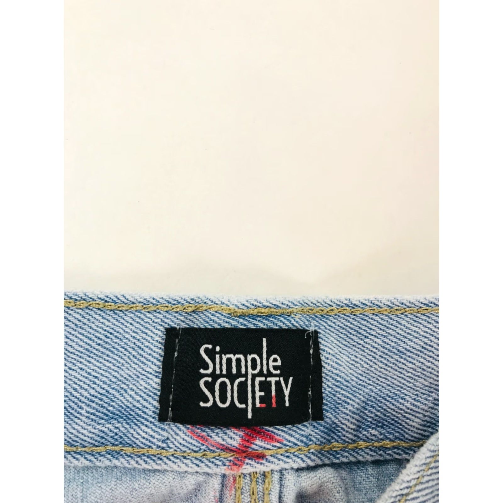 Vintage Simple Society Jeans Women 30x27.5 Blue Denim Cropped Raw Hem Carpenter Size 30" / US 8 / IT 44 - 7 Thumbnail