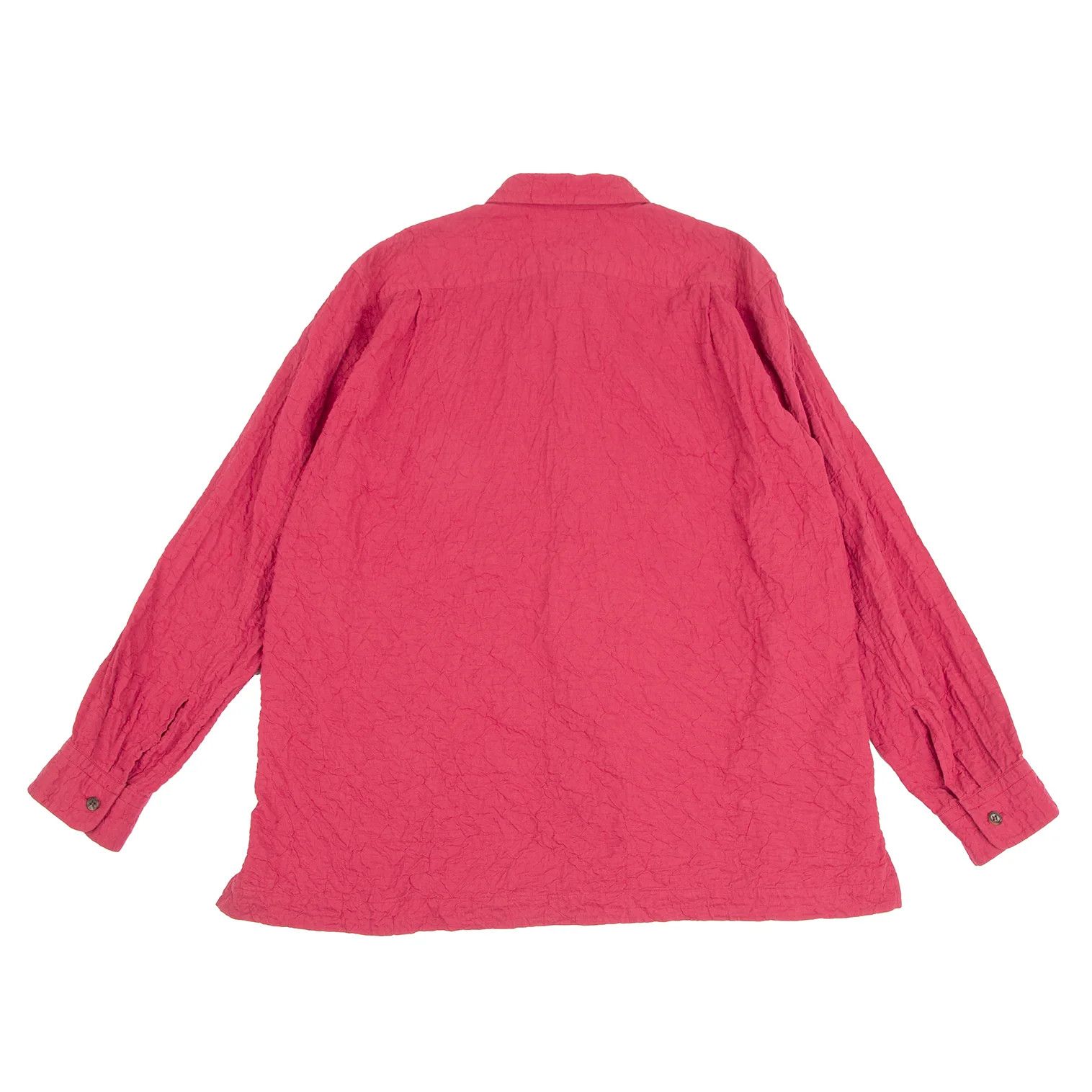Issey Miyake Cotton Wrinkle Pleats Shirt in Red Size US L / EU 52-54 / 3 - 12 Thumbnail
