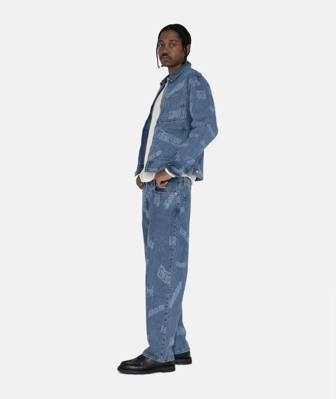 Stussy × Vintage Stussy Worldwide Big Ol Jean Baggy Blue Denim Stone Wash Size US 30 / EU 46 - 10 Thumbnail