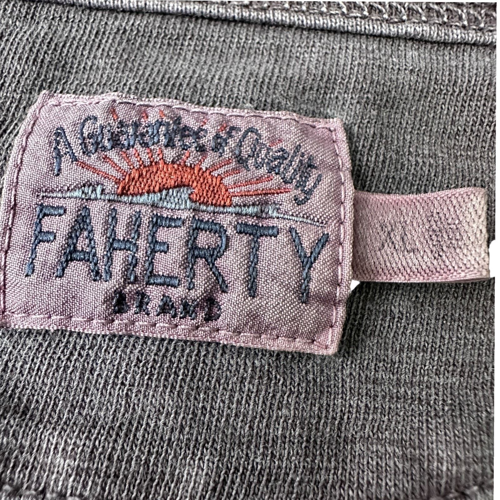 Faherty Faherty T-Shirt Men's XL Gray 100% Cotton Short Sleeve Faded Size US XL / EU 56 / 4 - 5 Thumbnail