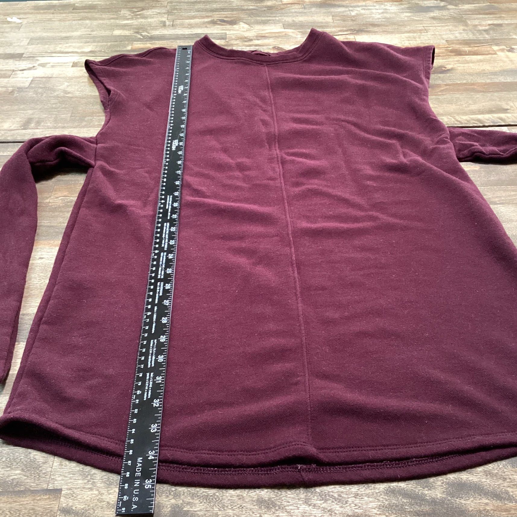 Athleta Athleta Embrace Dress Women M Tall Burgundy Sweatshirt French Terry Tie Waist Pockets Size M / US 6-8 / IT 42-44 - 5 Thumbnail
