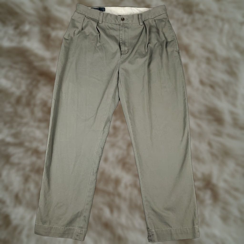 Ralph Lauren RALPH LAUREN Chino Pants Mens Regular Size 34x29 Beige Pleated Comfort Casual Classic Size US 34 / EU 50 - 1 Thumbnail