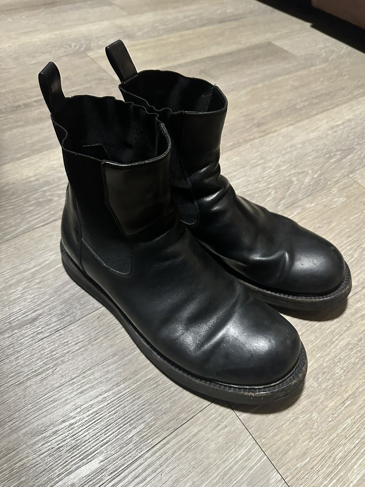 image of Rick Owens Creeper Boots in Black, Men's (Size 10)