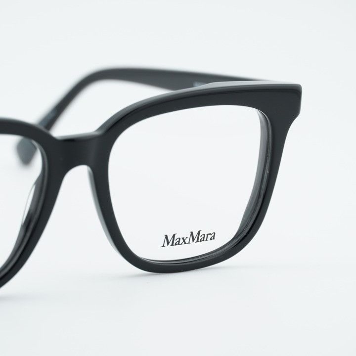 Max Mara Max Mara MM5095 001 Eyeglasses Black 51mm Square Frame Size ONE SIZE - 7 Thumbnail