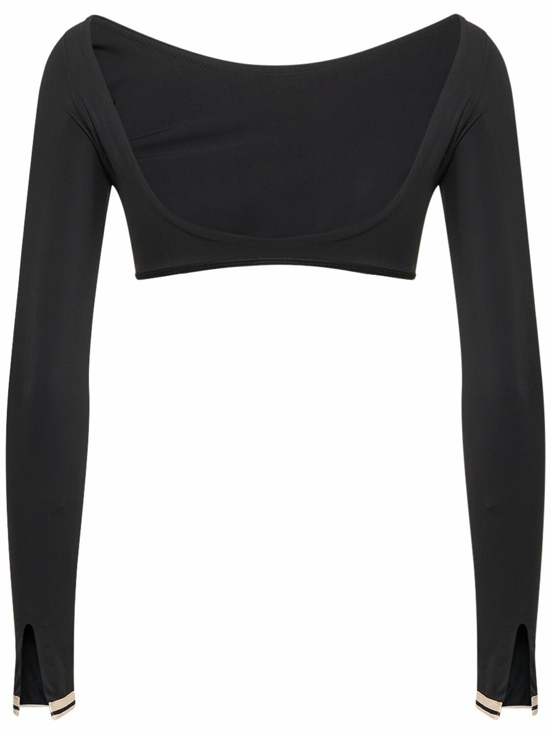 Palm Angels o1y1225 Crop Top in Black Size S / US 4 / IT 40 - 2 Thumbnail