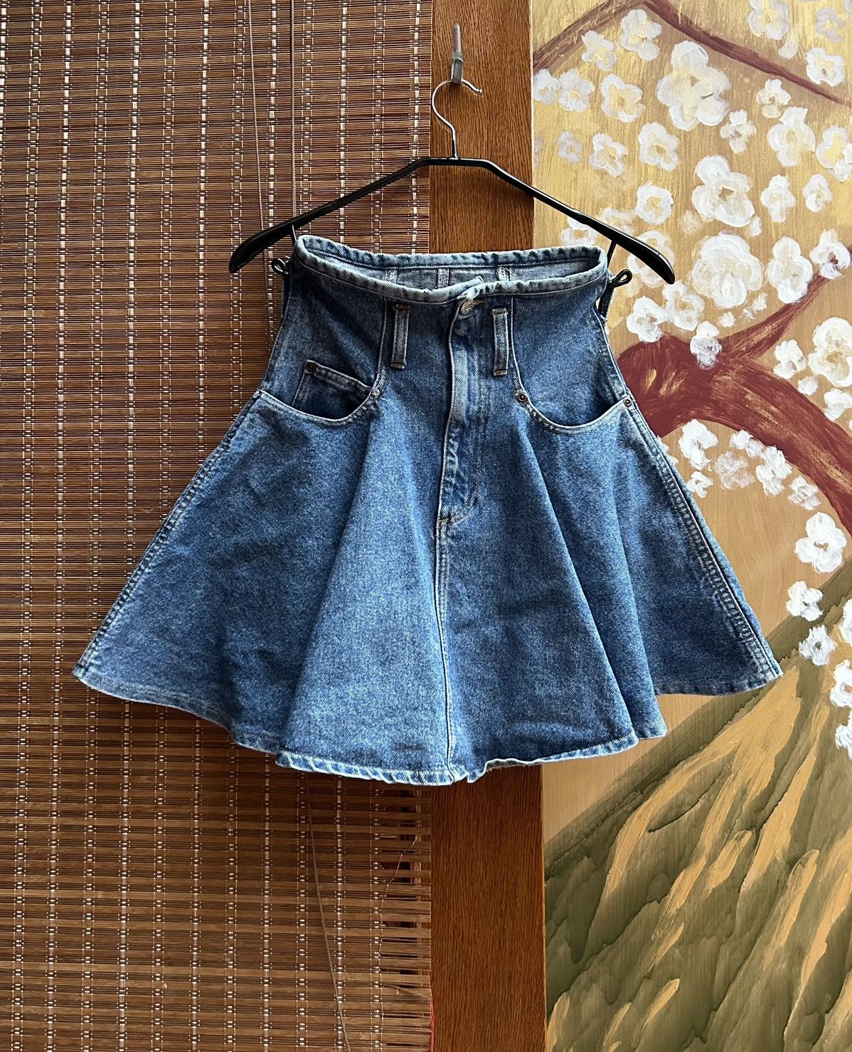 80's denim skirt best sale