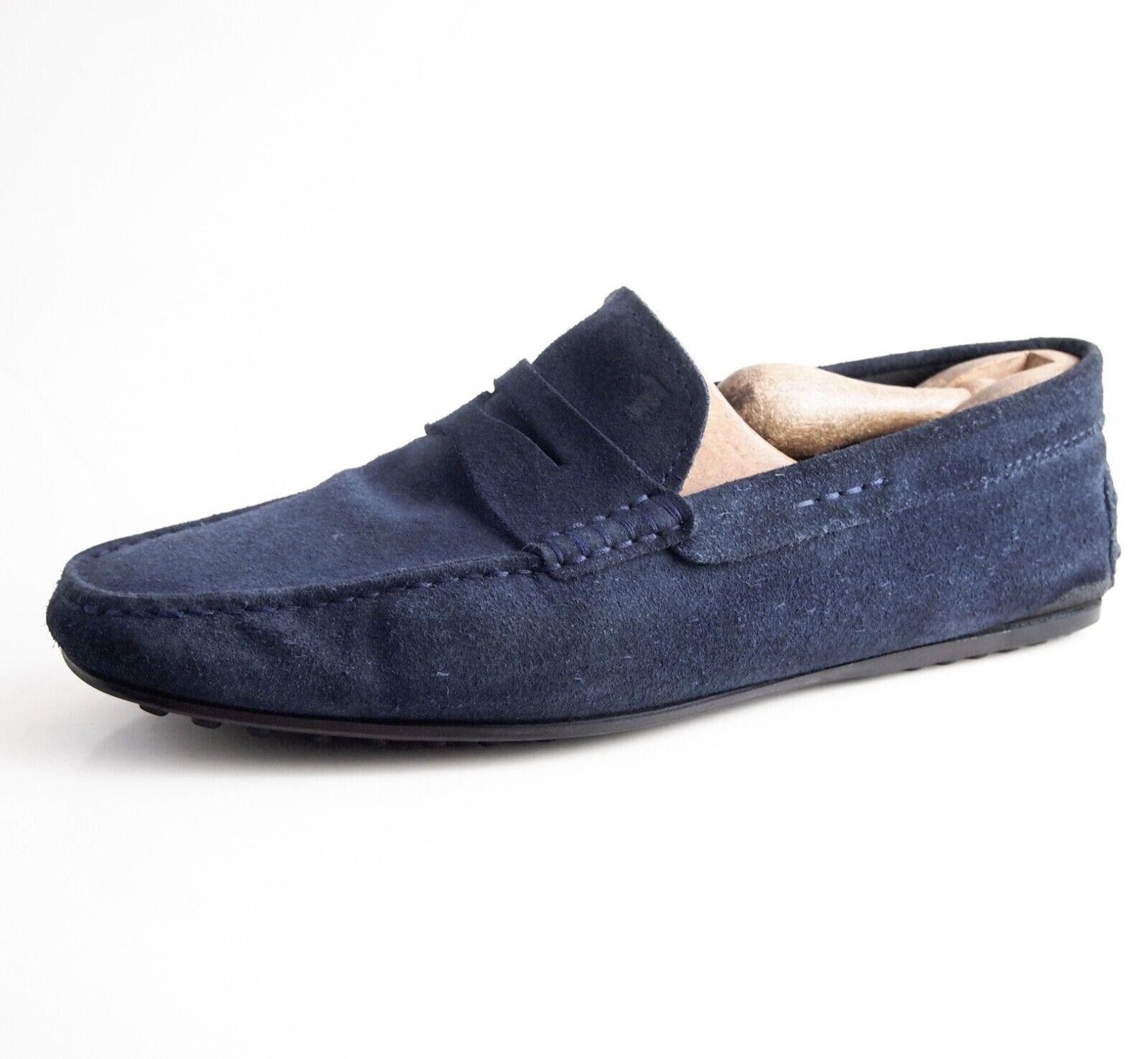 Tod's Tod's Penny LoafersBlue Suede Mens US 8 EU 41 $580 Size US 8 / EU 41 - 1 Thumbnail