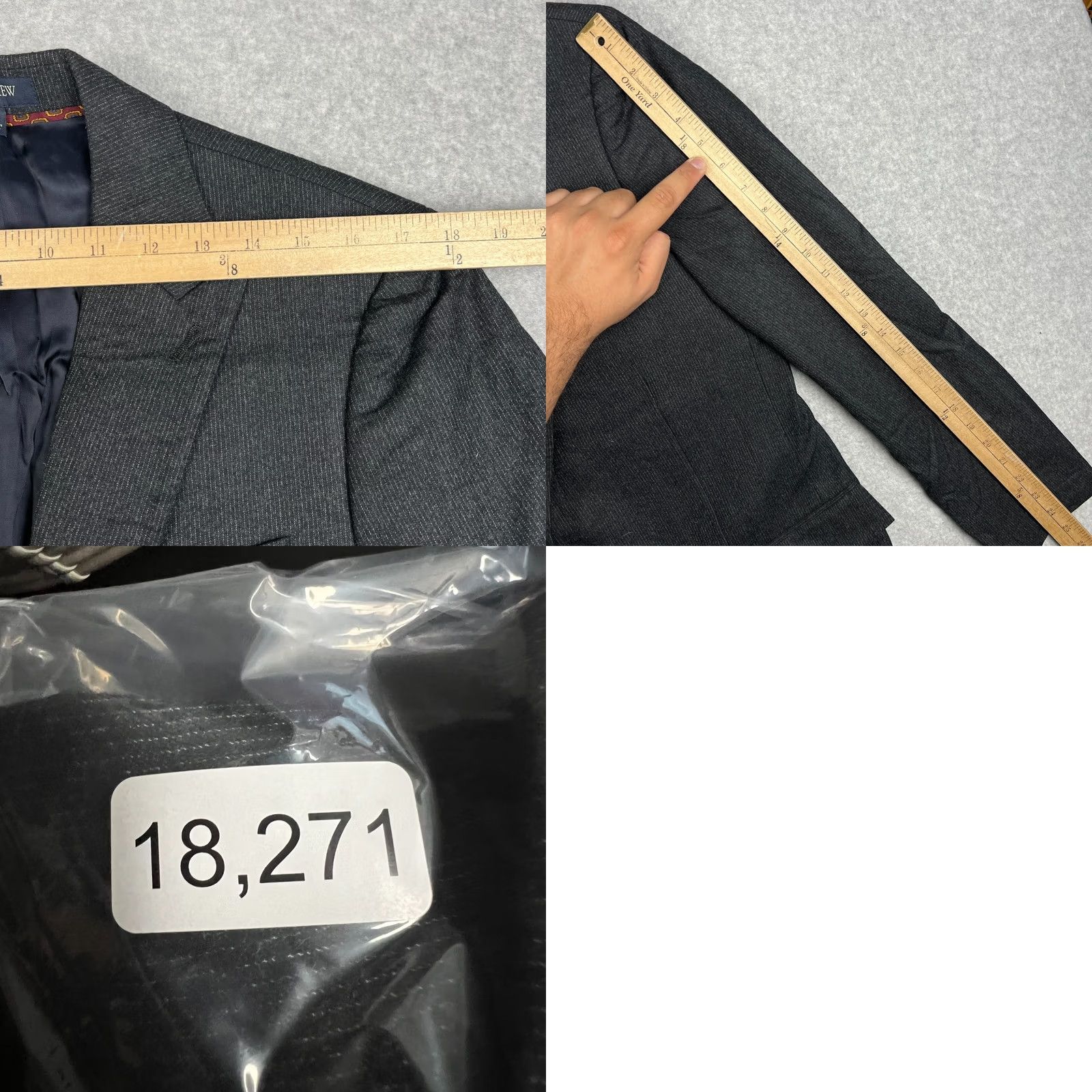 J.Crew J Crew Ludlow Wool Sport Coat Blazer Mens 38R Grey Suit Jacket Two Button Size 38R - 8 Thumbnail