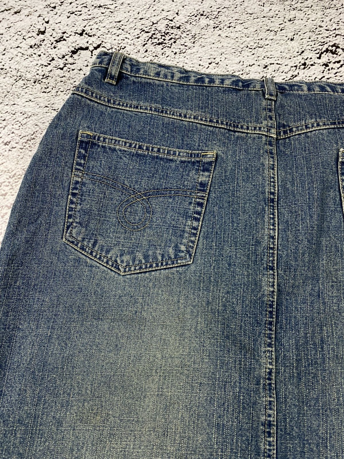 Joie de Vivre Vintage 90s Joie de Vivre denim midi skirts retro streetwear Size 34" / US 12 / IT 48 - 6 Thumbnail