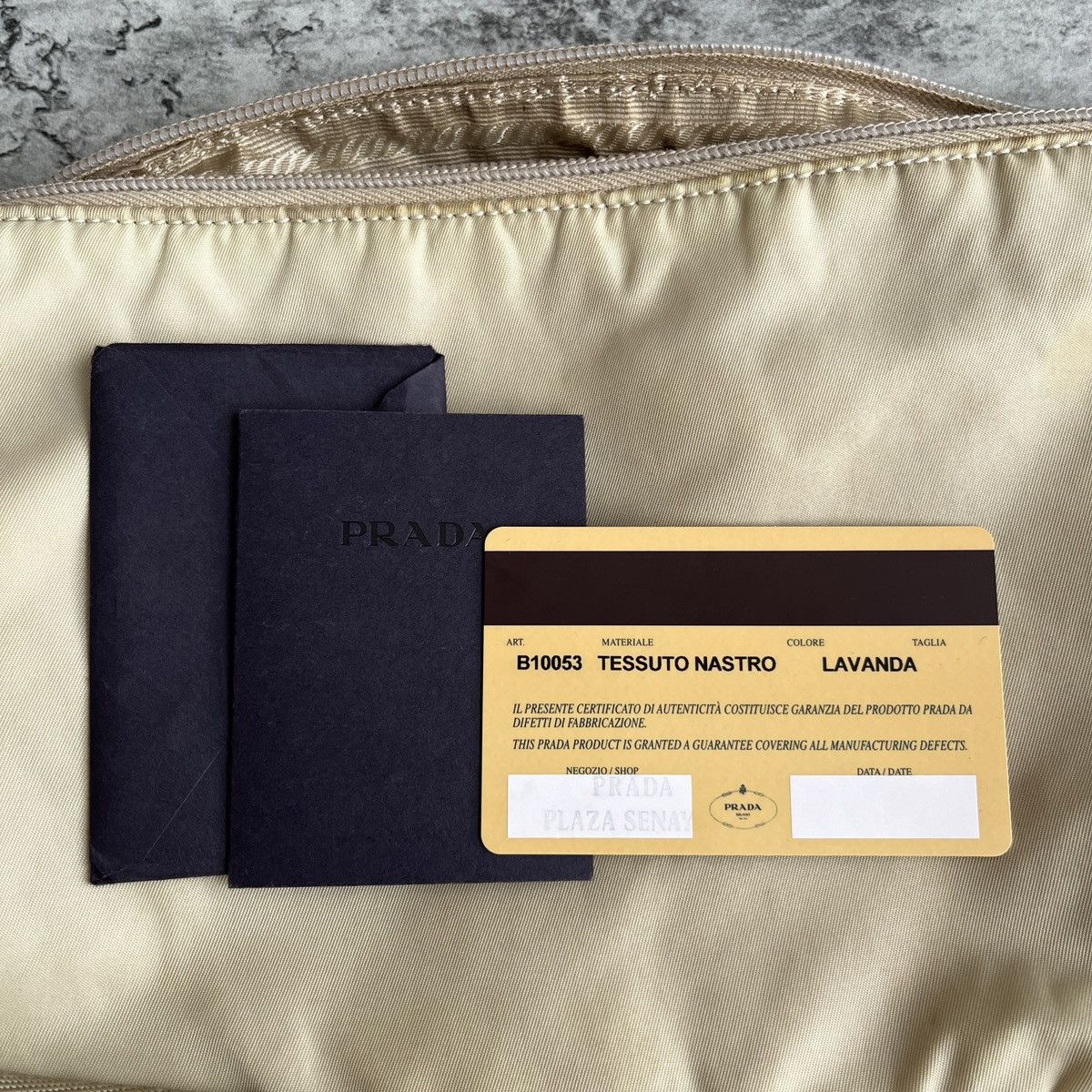 Prada Vintage Prada Tusseto Nastro Beige Shoulder Bag Size ONE SIZE - 7 Thumbnail