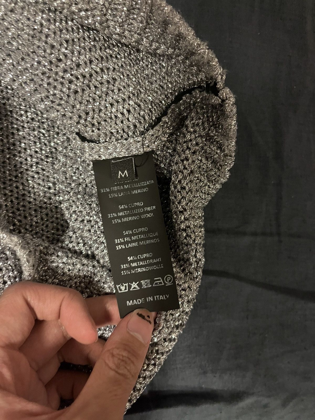 Raf Simons RAF Simons silver knit wear 21ss size m Size US M / EU 48-50 / 2 - 2 Thumbnail