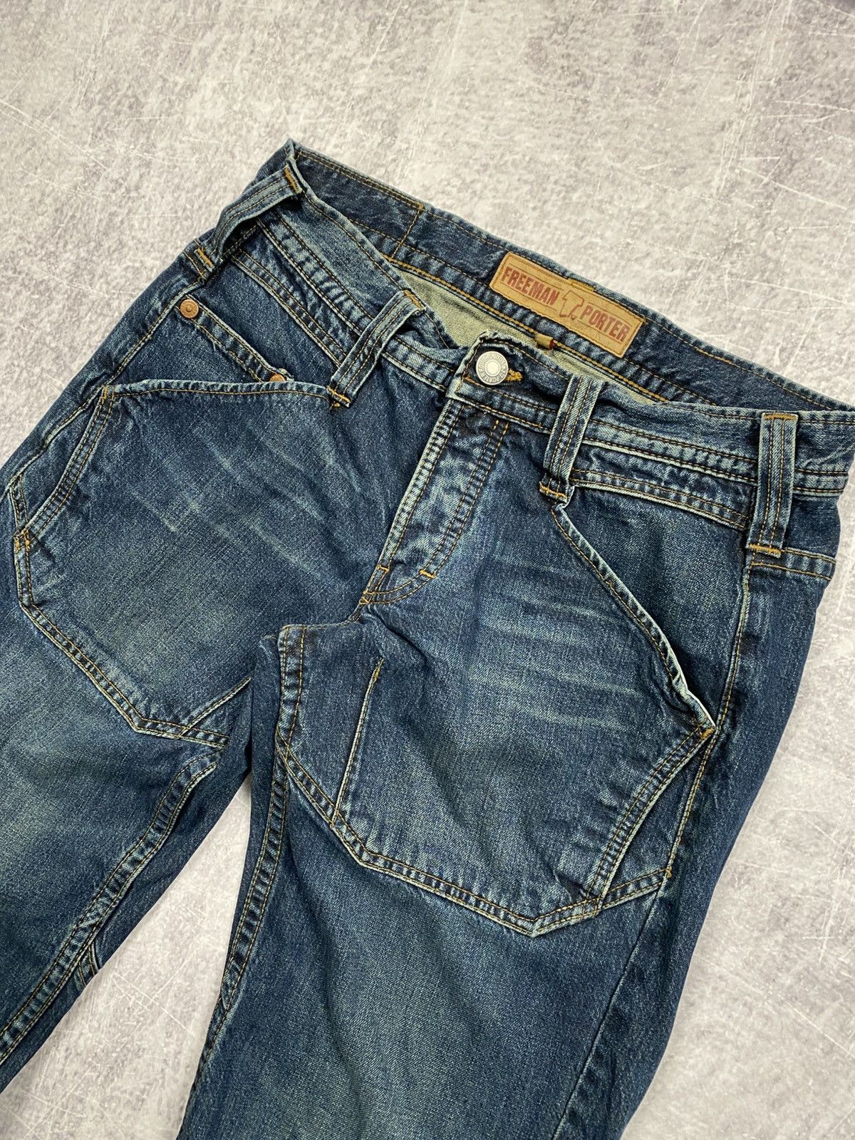 Freeman T. Porter Vintage loose blue avantgarde Freeman T.Porter jeans Size US 33 - 2 Thumbnail