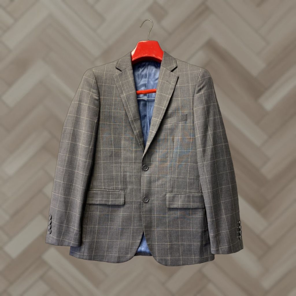 Vintage VINTAGE Combatant Gentlemen Blazer Jacket Glen Plaid Wool Size 34 Slim Brown Mens Size 34R - 1 Thumbnail