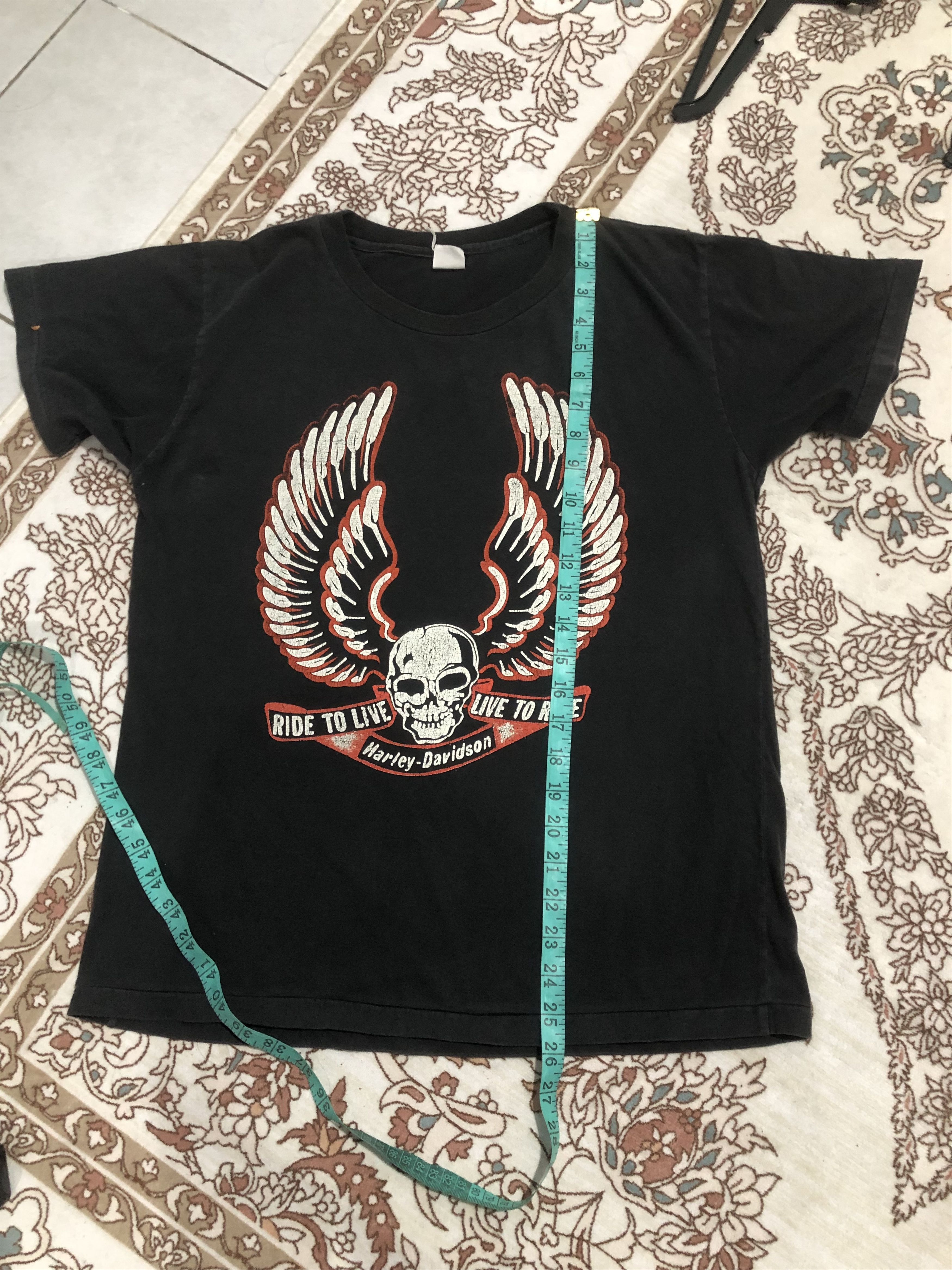 Harley Davidson Vintage 80s Harley Davidson Wing Skull Tee Size US M / EU 48-50 / 2 - 13 Thumbnail
