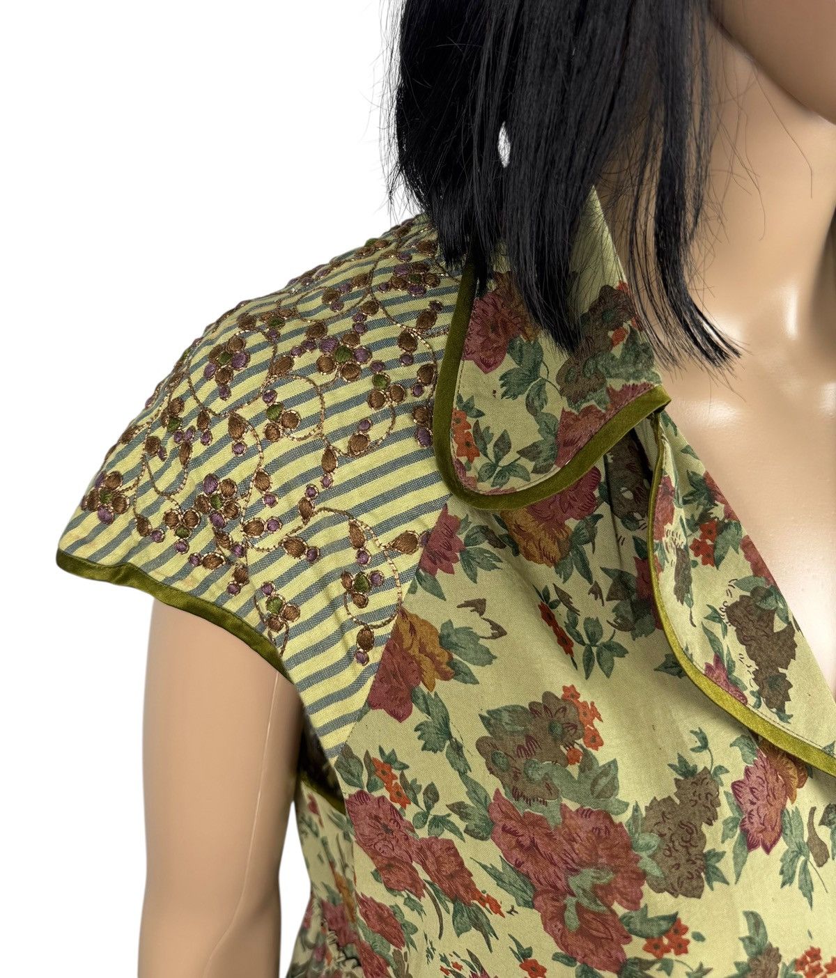 Other Sabyasachi Silk Cotton Maxi Dress Hand Printed Hand Stitched Size L / US 10 / IT 46 - 4 Thumbnail