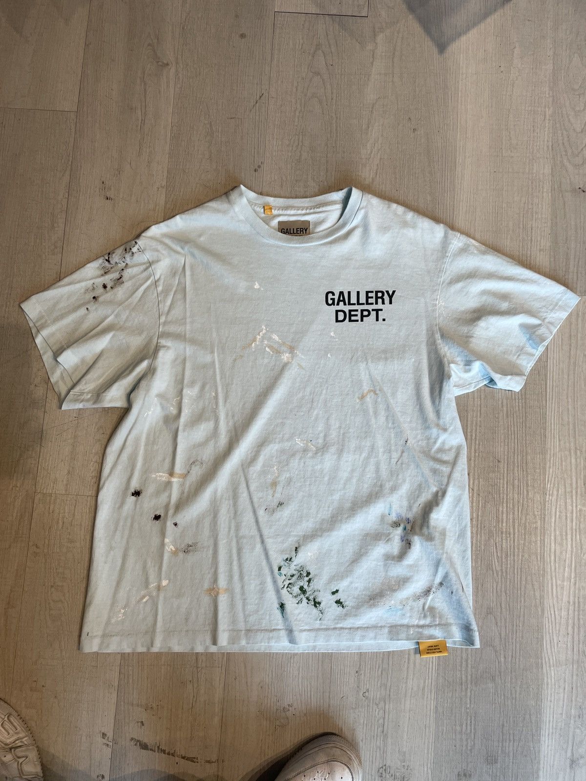 Gallery Dept. Souvenir T-Shirt Baby Blue Paint L