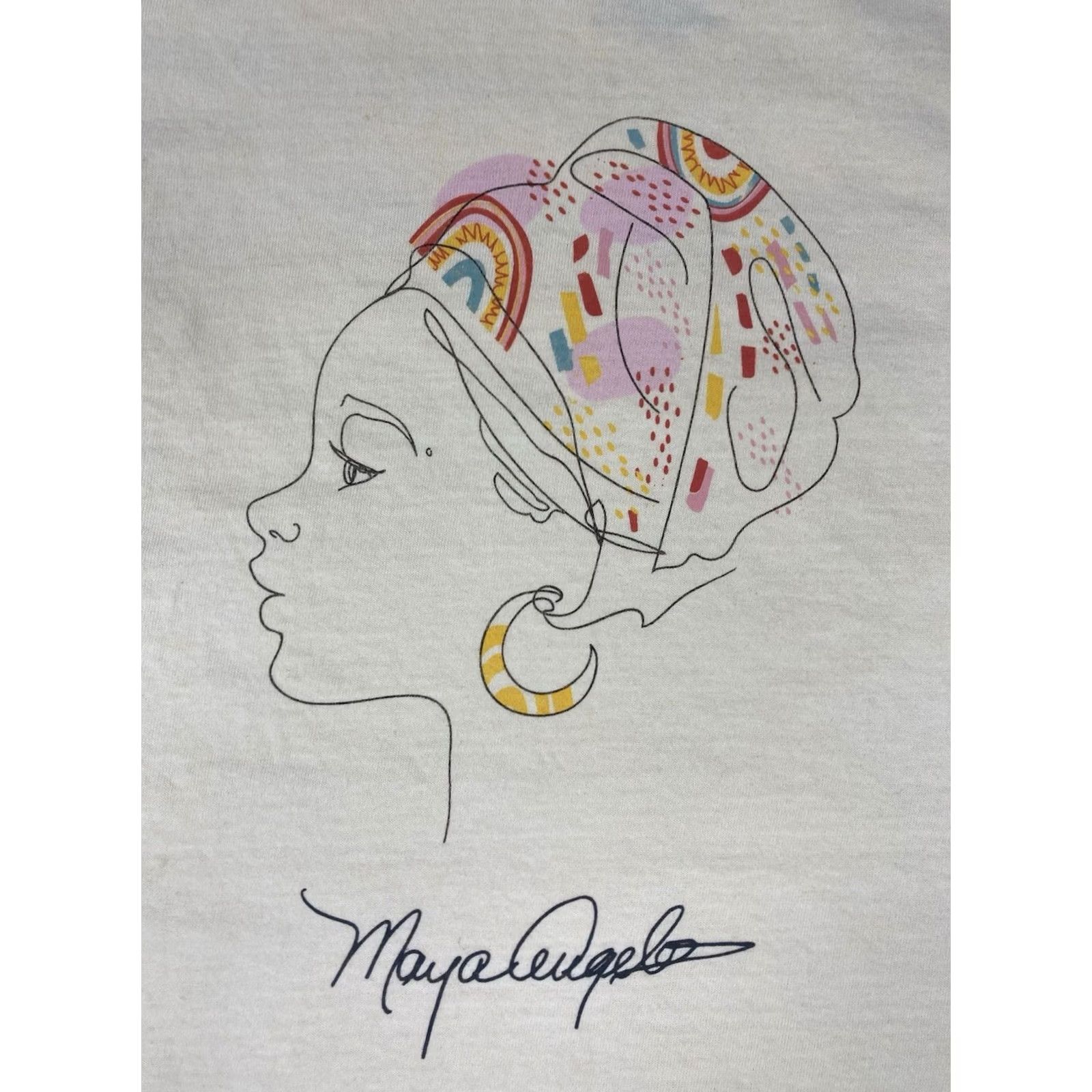 Vintage VINTAGE Maya Angelou Graphic T-shirt Women Medium Yellow Short Sleeve Size M / US 6-8 / IT 42-44 - 2 Thumbnail
