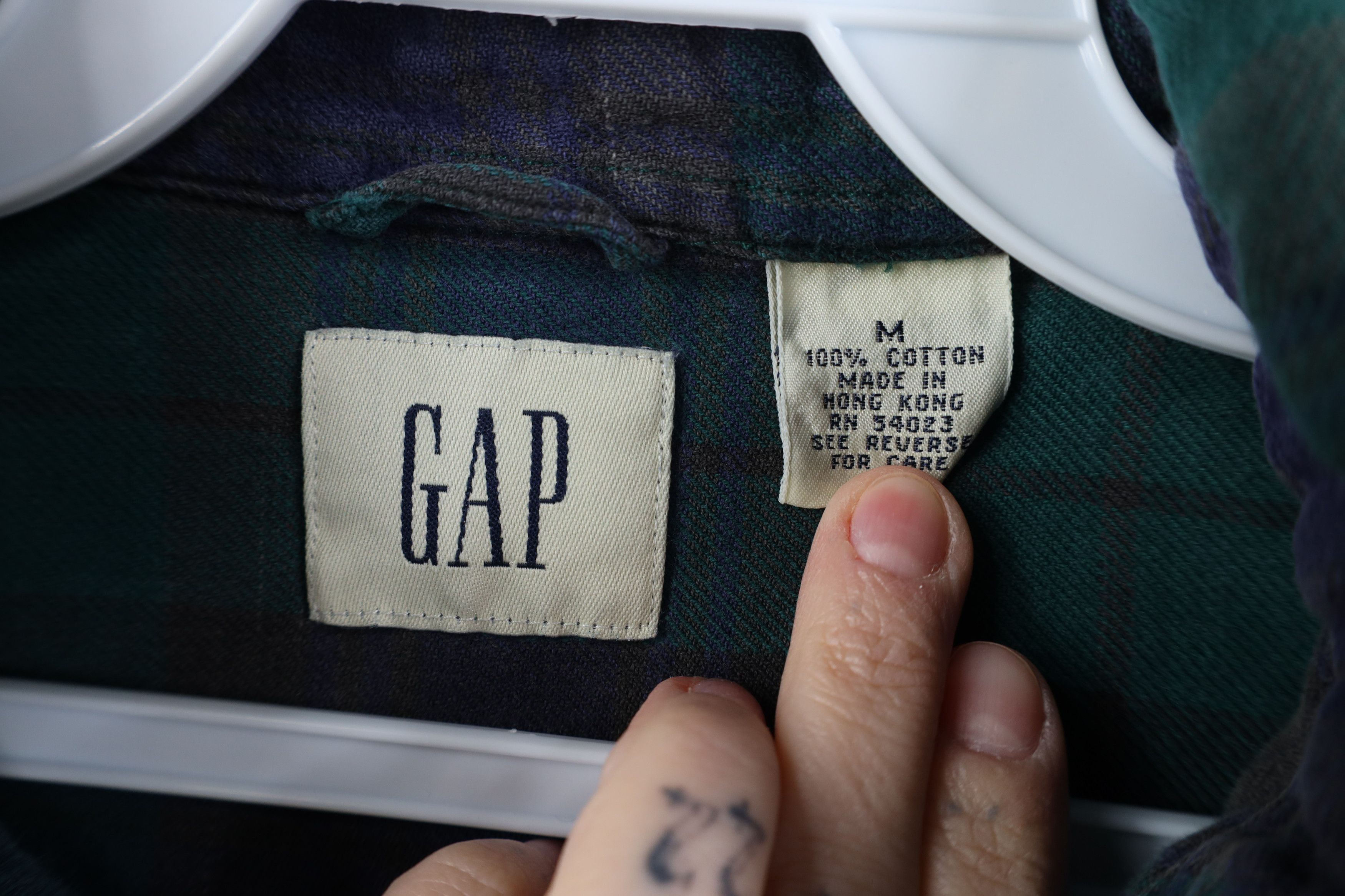 Gap Vintage 90s Gap Flannel Collared Button Down Shirt Plaid Size US M / EU 48-50 / 2 - 12 Thumbnail