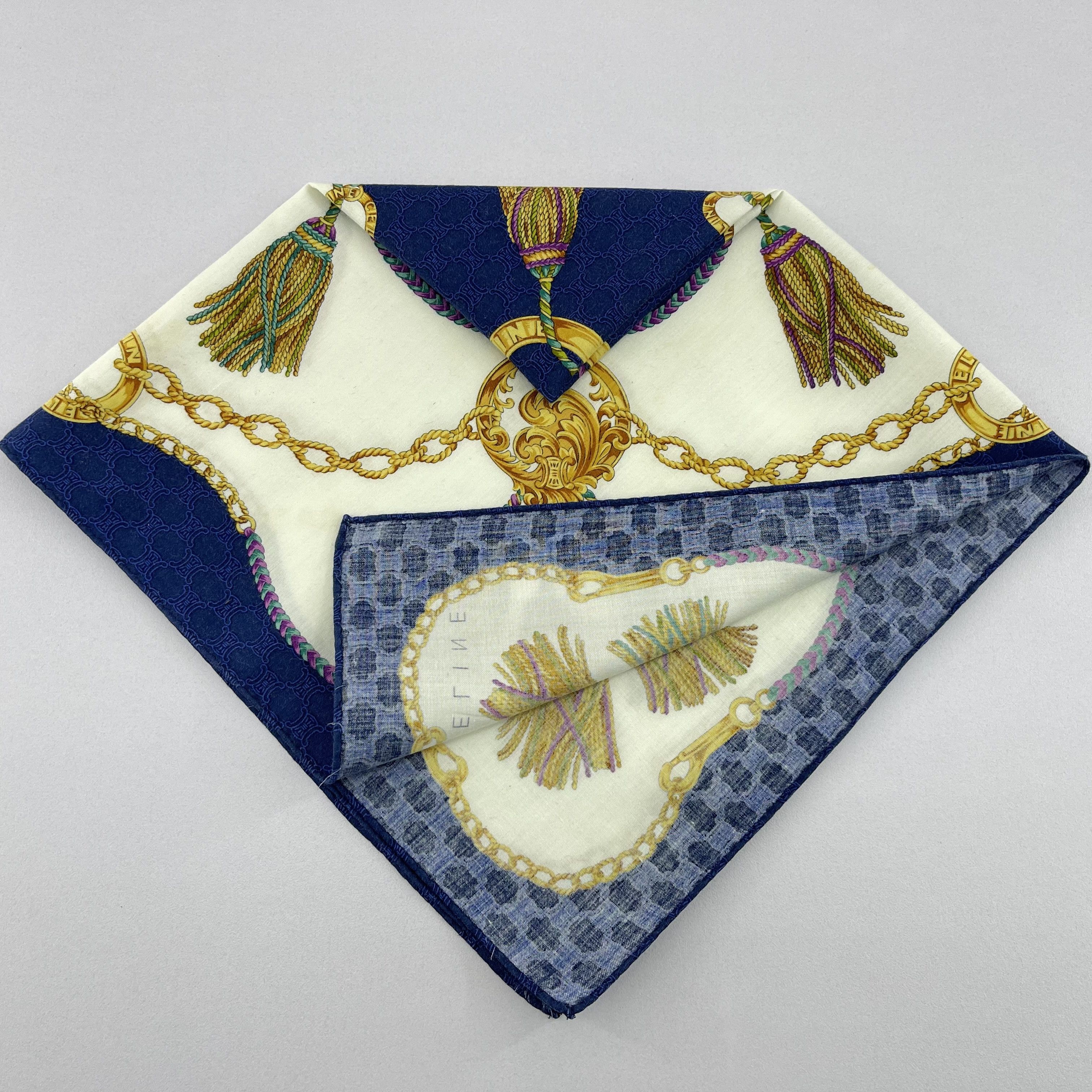 Celine × Vintage Celine Handkerchief/Neckerchief/Bandana-KD3265 Size ONE SIZE - 5 Thumbnail