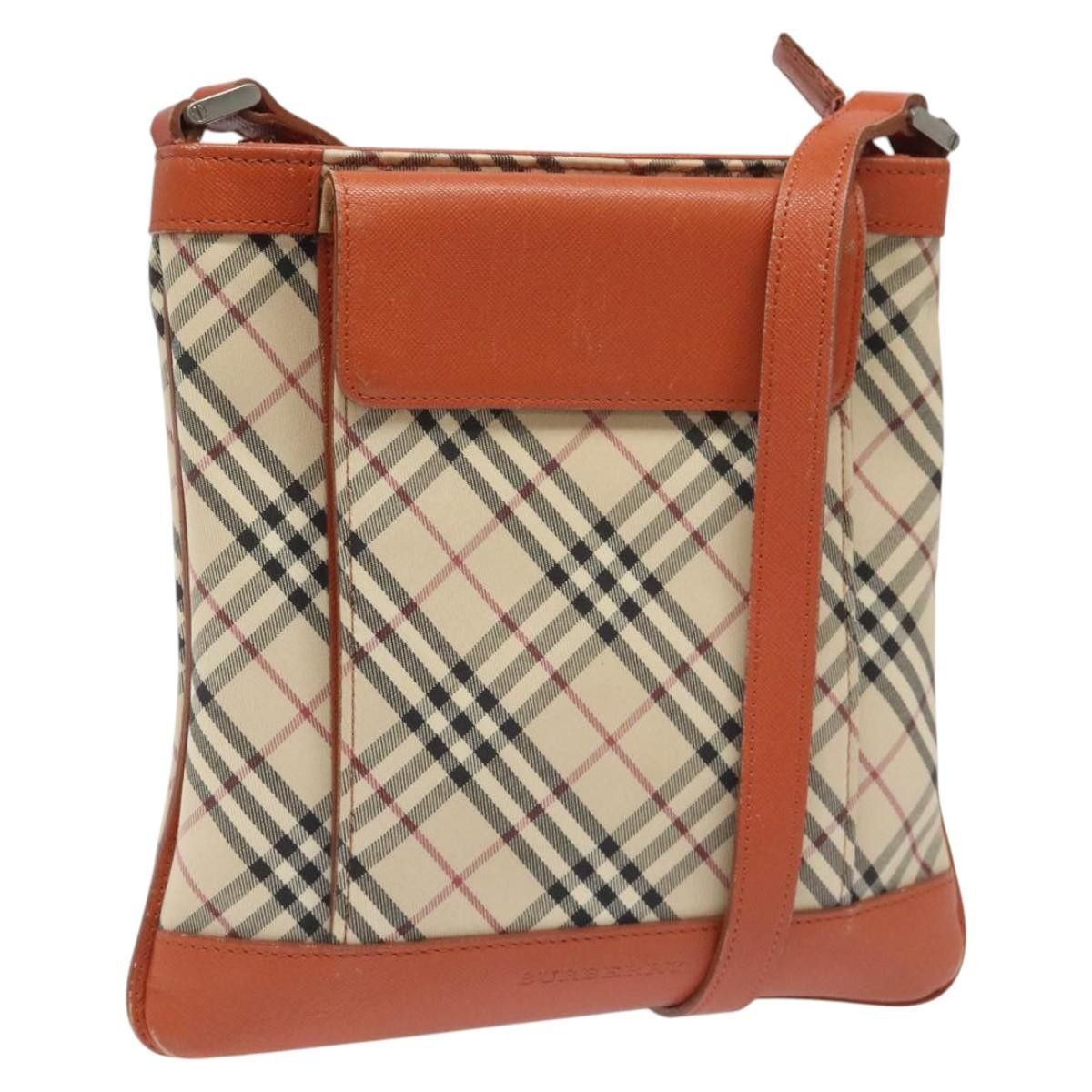 Burberry Front Pocket Messenger Bag Check Embossed Leather