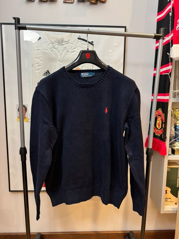 Polo Ralph Lauren × Vintage Vintage RL Ralph Lauren Knit Navy Sweater L Size US L / EU 52-54 / 3 - 1 Thumbnail