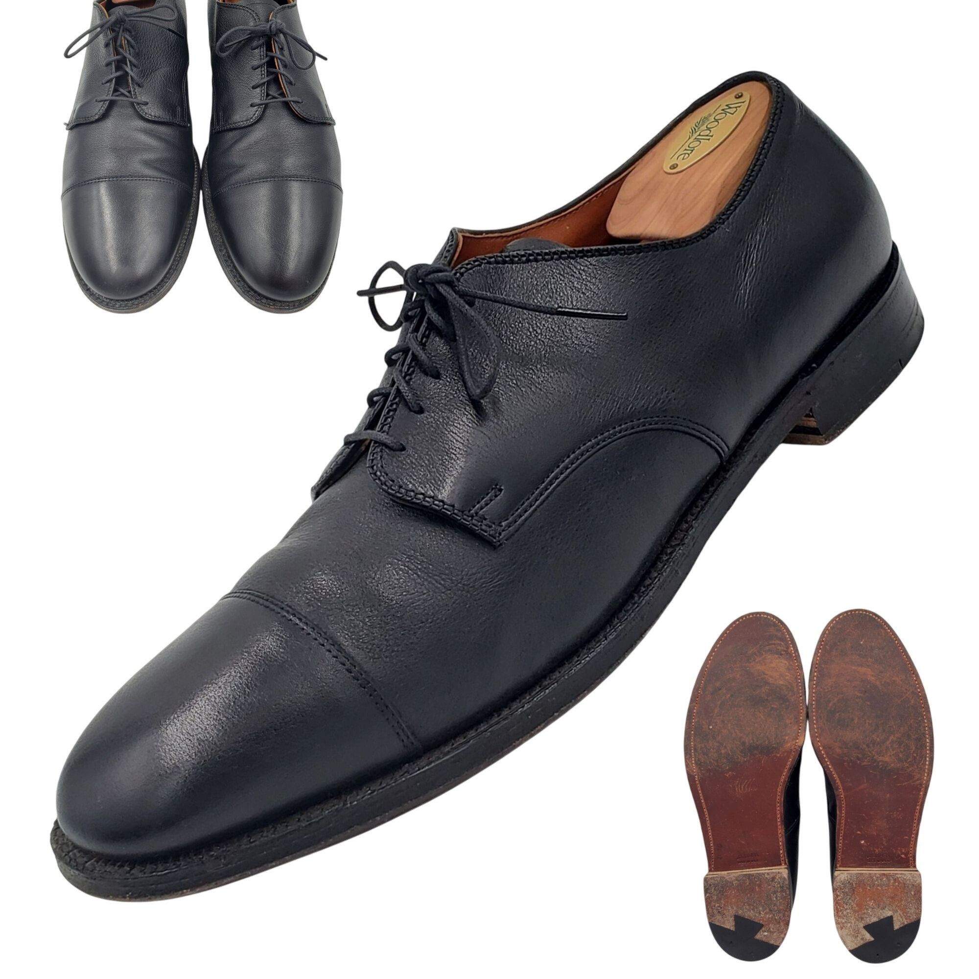 Alden Alden USA New England Dress Shoes Men 13 Black Leather Derby Size US 13 / EU 46 - 14 Thumbnail
