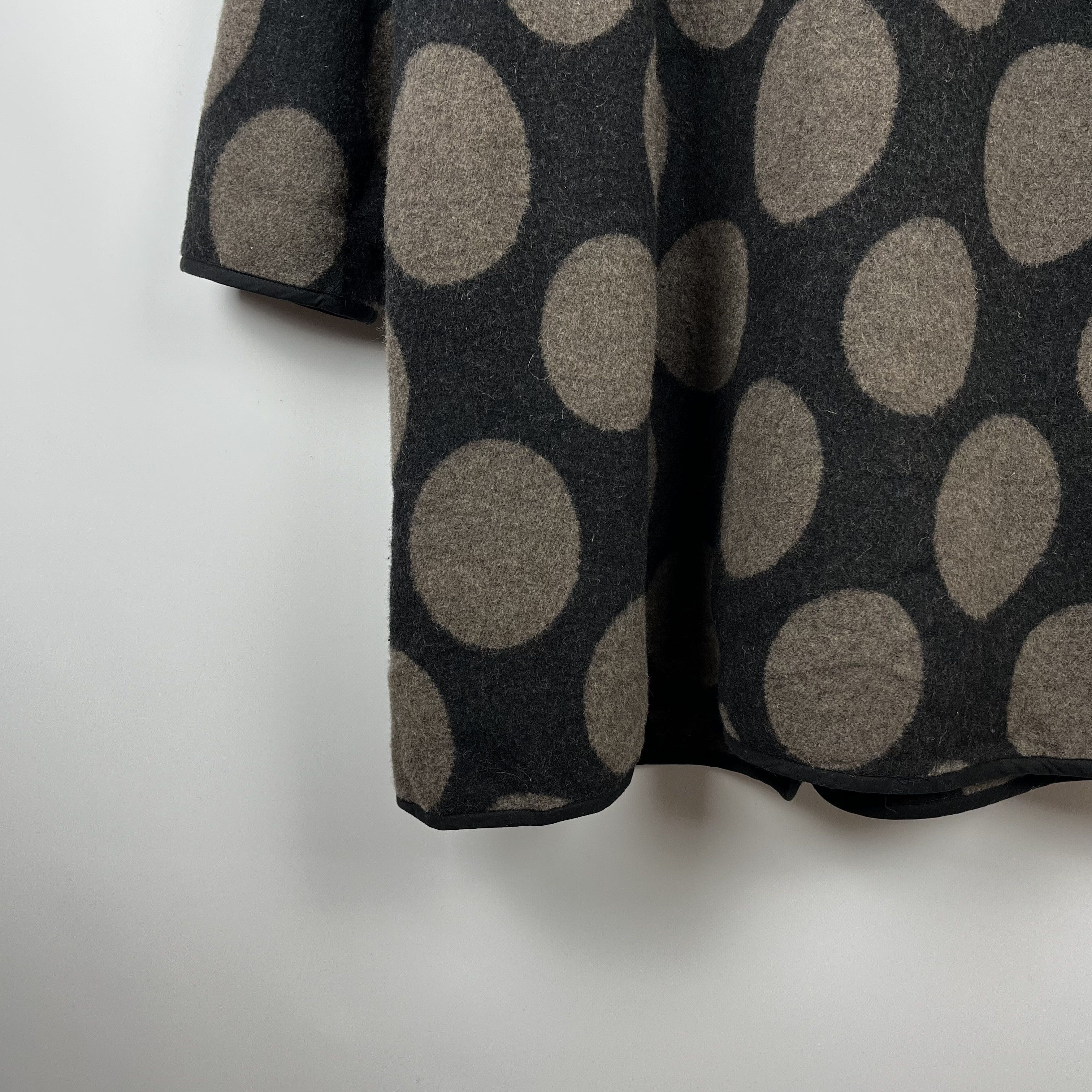 Gudrun Sjoden Ladies Gudrun Sjoden Polka Dot Wool Coat Size L / US 10 / IT 46 - 21 Thumbnail