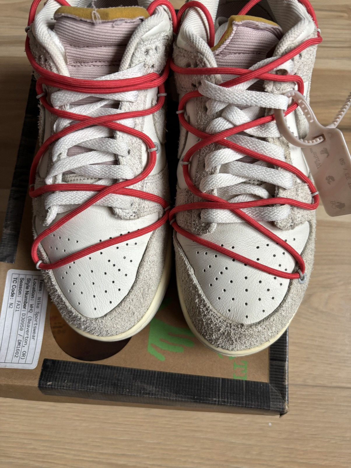 Nike × Off-White Off-White dunk low lot 33 Size US 9.5 / EU 42-43 - 3 Thumbnail